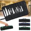 Portable 22 Chef Knife Pockets Kitchen Cooking Storage Roll Bag Pouch Carry