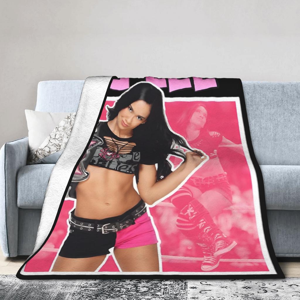 Плед AJ Lee Девушка-рестлер 90-х Флисовый с принтом Многофункциональный Легкий Тонкий Плед для Кровати Автомобиля Постельное Белье Пледы