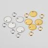 20pcs Stainless Steel Round Stamping Blank Dog Tags Pendants with Open Jump Rings DIY Bracelet Charm Jewelry Findings Wholesale