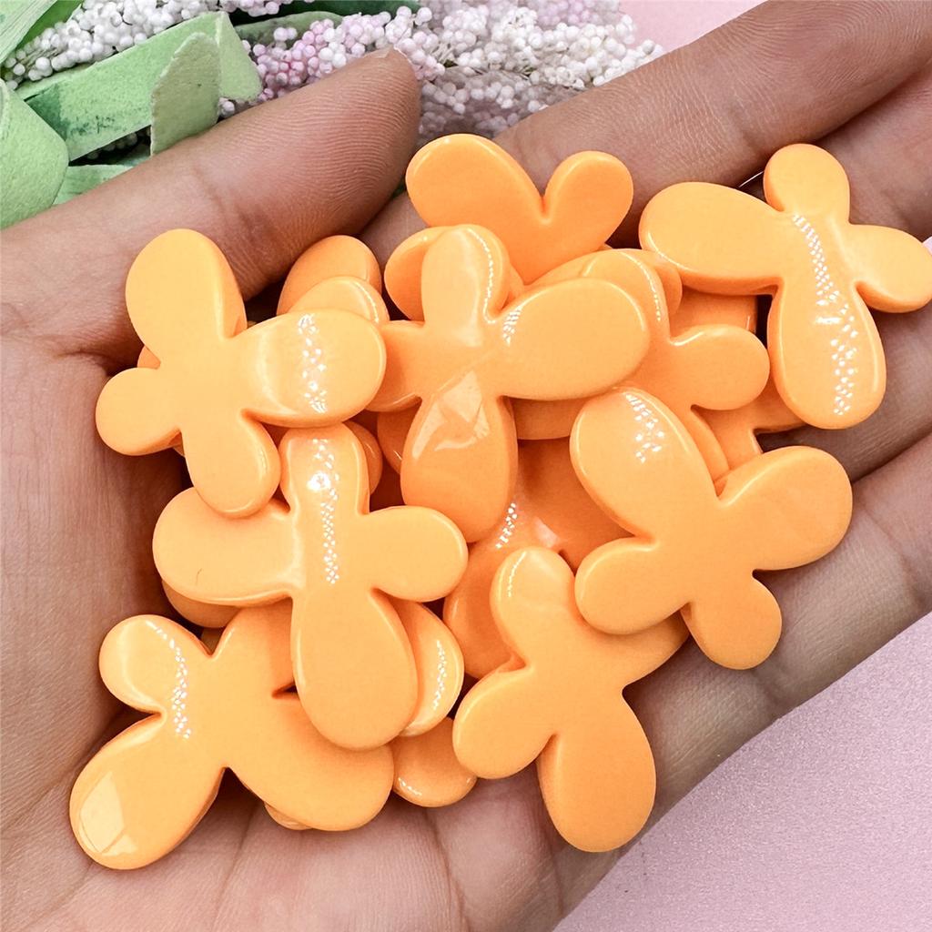 Высококачественные акриловые серьги-бусины для самостоятельного изготовления, аксессуары для телефонной цепочки, 20 шт., бусины ручной работы, кремовые бусины-бабочки, макароны 21,5 x 29,2 мм