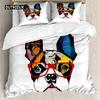 3D Dog Bedding Set Cute French Bulldog Puppy Duvet Cover Sets Cartoon Bed Cover Pet Animals Home Textiles Queen 2/3Pcs King Full