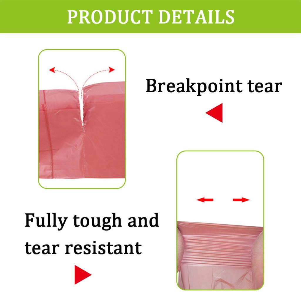 5 рулонов 100 шт. мешки для мусора, прочные одноразовые пластиковые бытовые кухонные мешки для мусора