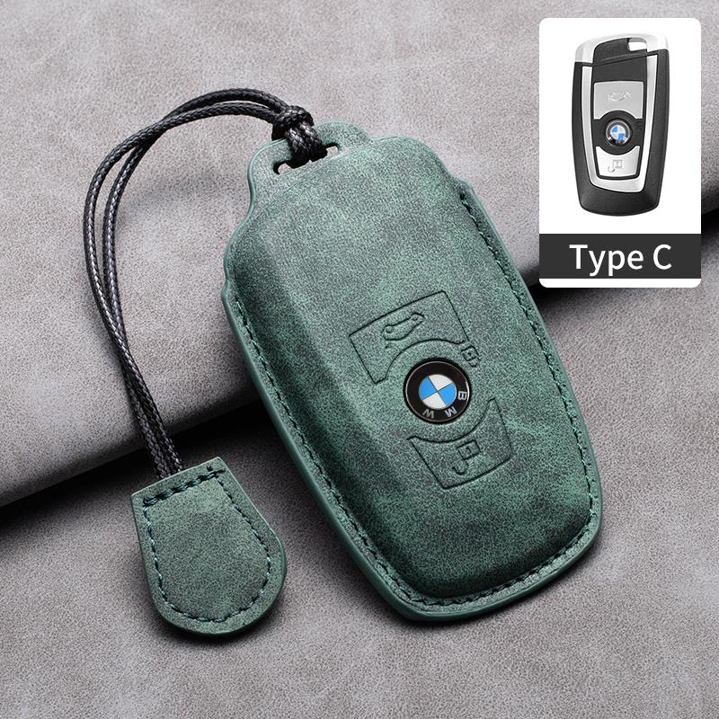 JYPK6 Sheepskin Leather Car Key Case Cover Accessories For BMW 1 2 3 4 5 6 7 Series X1 X3 X4 X5 X6 F36 F25 F26 F30 F34 F10 F07 F20 Z10