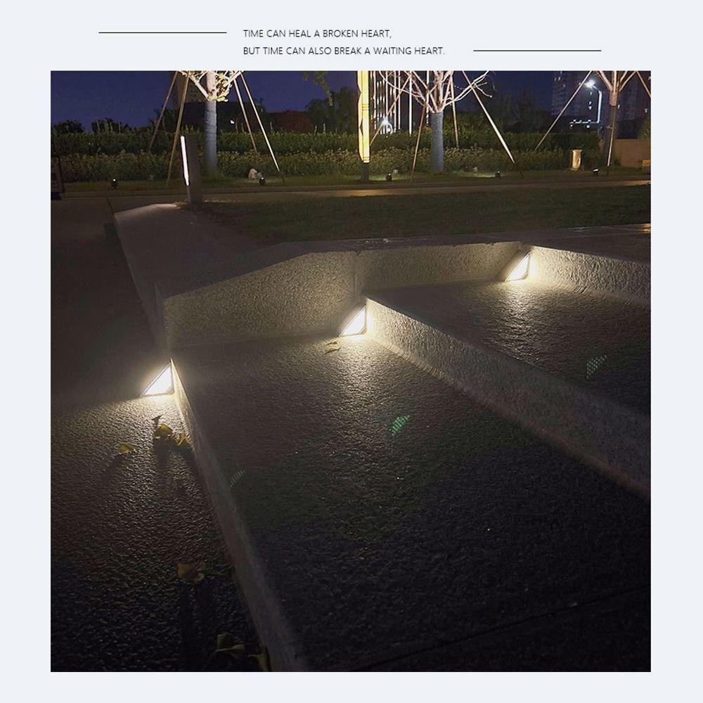 Warm Light Stair Light LED Outdoor Floor Light High Quality Solar Step Lamp Porch Terrace