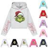Kids' Casual Fashion Christmas Printed Long Sleeve Hooded Sweatshirt (No Drawstring)
