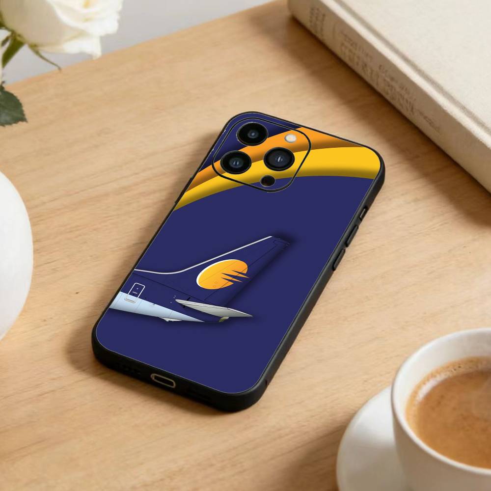 Чехол для телефона с рисунком самолета для iPhone 17, 16, 15, 14, 13, 12 Plus, Max, мягкий силиконовый, черный