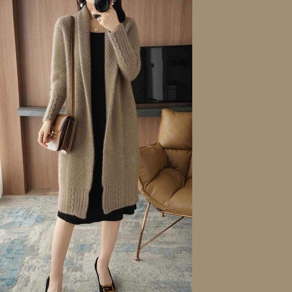 Thick Long Sweater Cardigan Coats Women Casual Loose Knit Jackets Plus Size Warm Sweater Tops