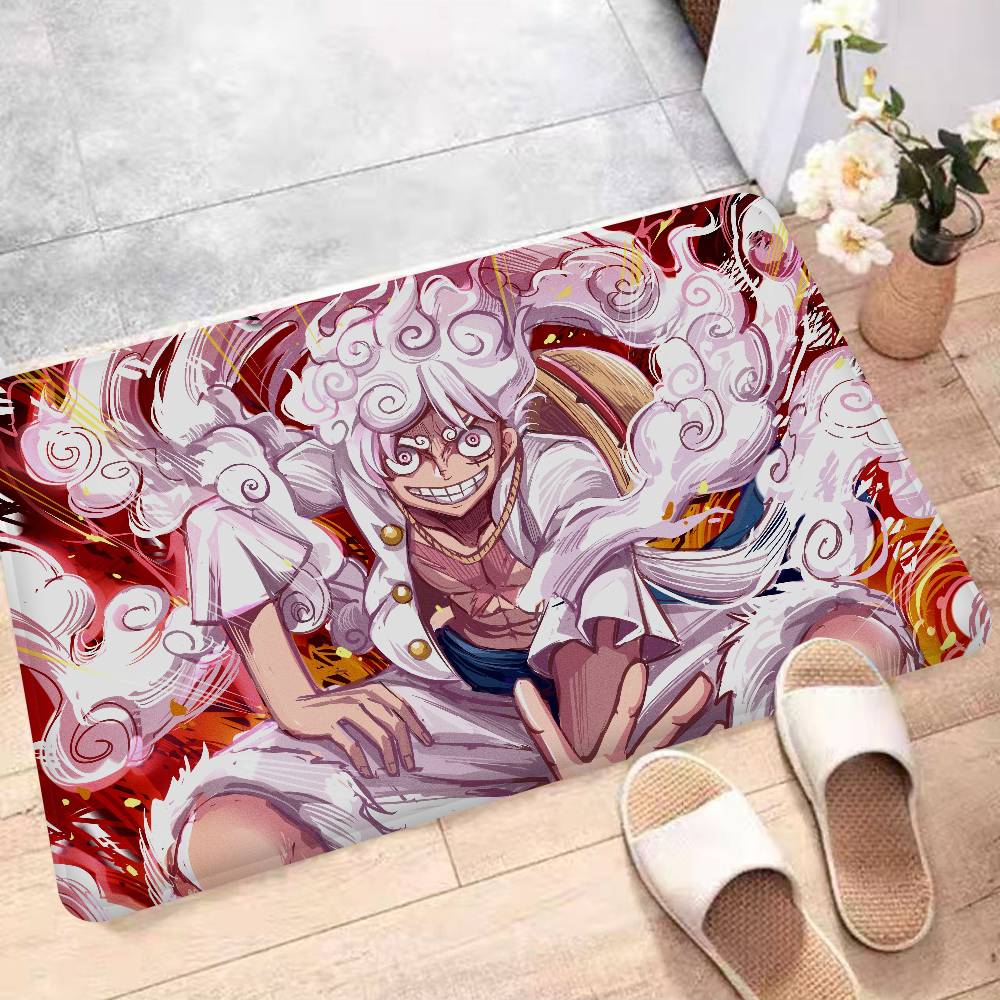Anime L-Luffy G-Gear Floor Mat INS Style Soft Bedroom Floor House Laundry Room Mat Anti-skid Household Carpets