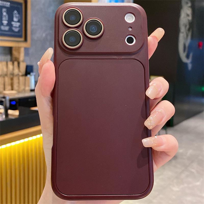 Чехол для телефона iPhone 17 Pro Max однотонный: Подходит для больших окон и моделей от 14 до 17