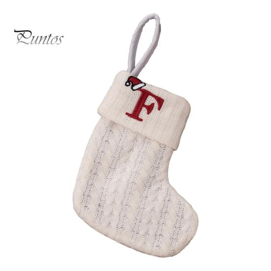 Рождественский чулок с буквами Легко повесить Привлекательный праздничный декор елки Подставка для подарков Рождественский чулок