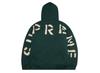 Supreme Faux Fur Lined Zip Up Hooded Sweatshirt Dark Green