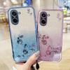 For OnePlus Ace 5 Racing 5G/Nord CE5 5G Case Flower Pattern TPU Gradient Phone Cover with Lanyards