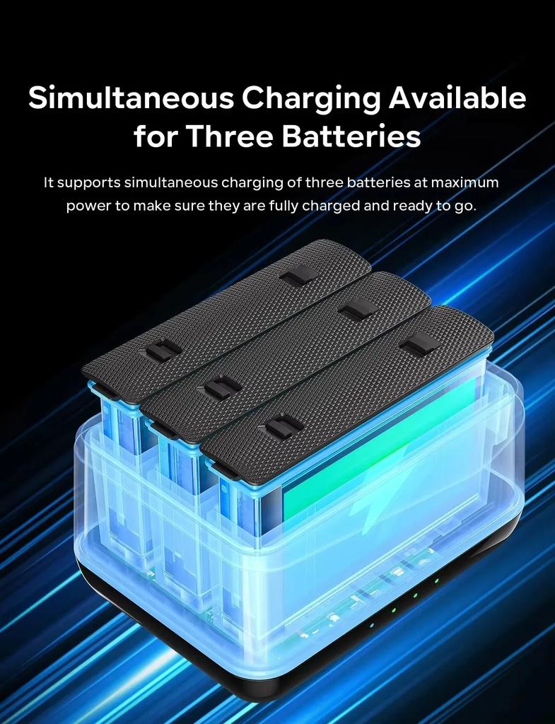 Для Insta 360 X4 2500mAh литий-ионный аккумулятор, зарядное устройство Amagisn на 3 слота, зарядное устройство для Insta360 X4, аксессуары