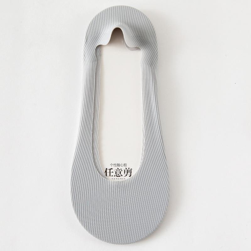 Носки женские, хлопковые, невидимые, летние, тонкие, дышащие, мягкие, силиконовые, нескользящие, модные, на высоком каблуке, носки-лодочки, носки на подошве, 5 пар