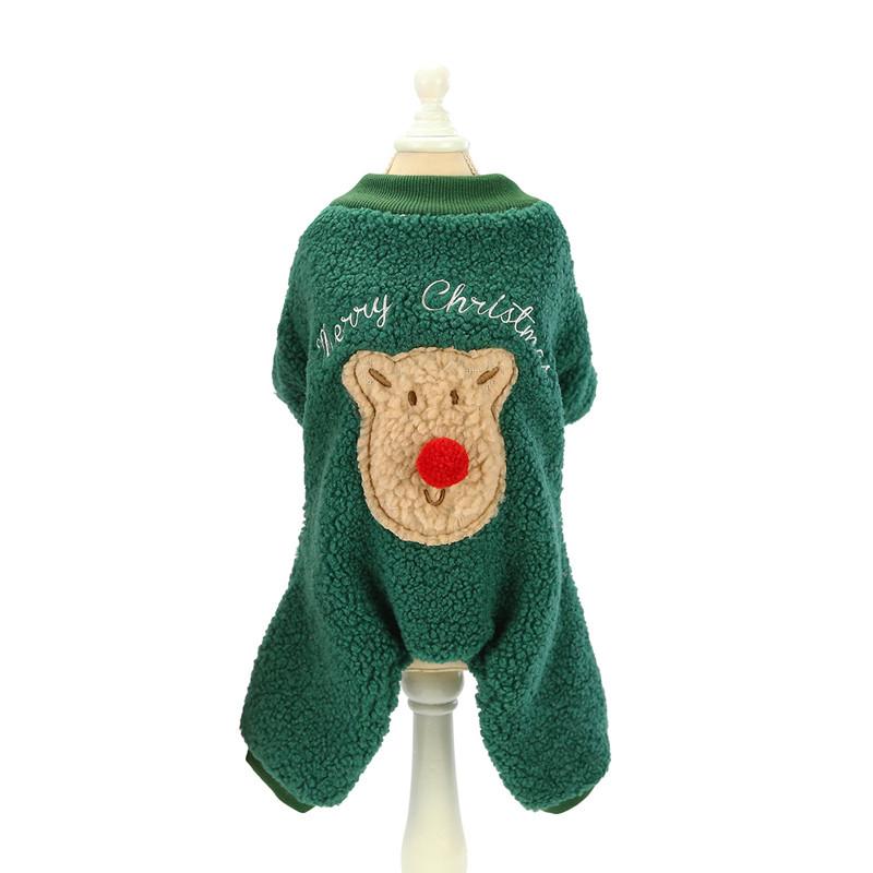 Рождественский олень щенок куртка комбинезон зимняя теплая одежда для домашних животных для маленьких собак чихуахуа йоркширский терьер кошка комбинезон Mascotas одежда