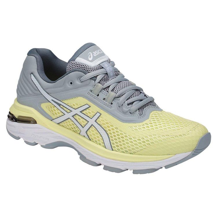 Asics GT-2000 6 Дышащие Прочные Низкие Кроссовки для Бега Женские Кроссовки Желто-Серые T855N-8501