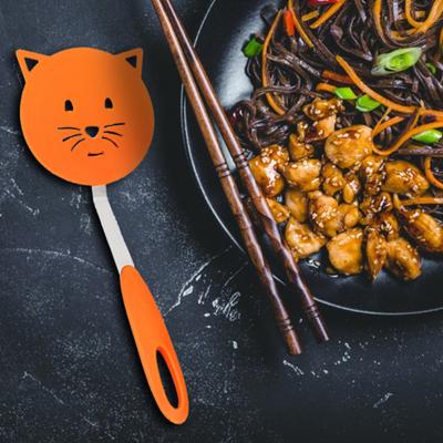 Лопатка для жарки кошек, термостойкая, антипригарная, из нержавеющей стали, нейлоновая, противоскользящая, многофункциональная