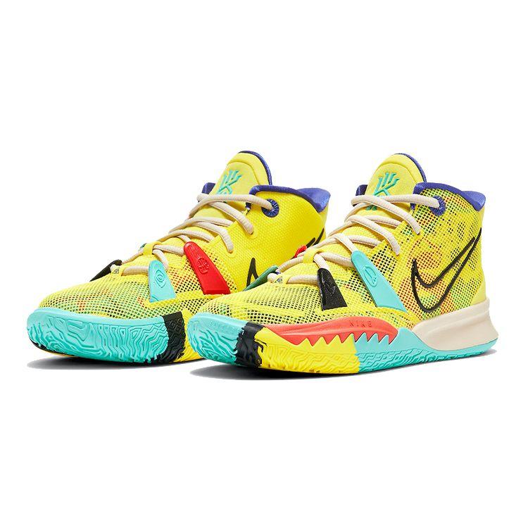 Nike Детские кроссовки Kyrie 7 GS 1 World 1 People Yellow Yellow-Strike Green-Abyss CT4080-700