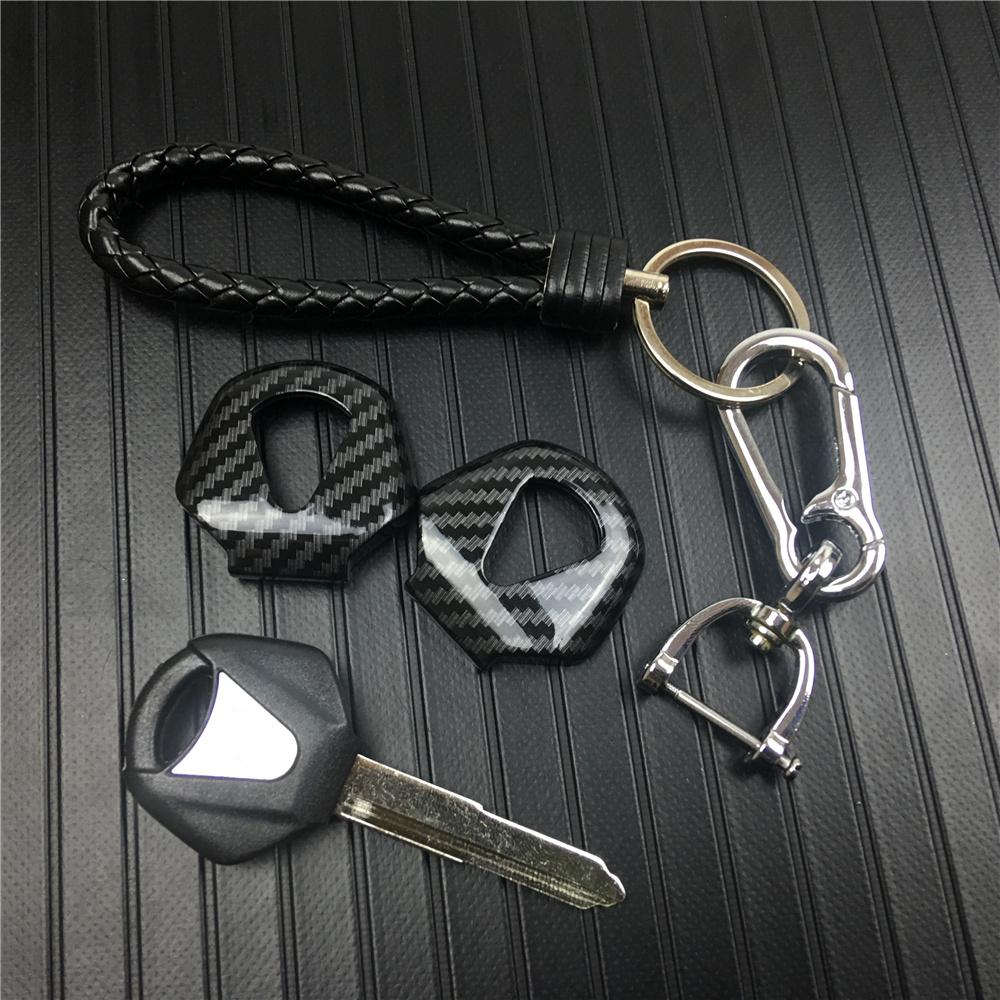 Ключи от мотоцикла, пустой ключ, необрезанный защитный чехол из углеродного ключа для YAMAHA YZF R6 R1 R3 XJR1300 FJR1300 MT09 MT07 XJ6 TMax FZ6