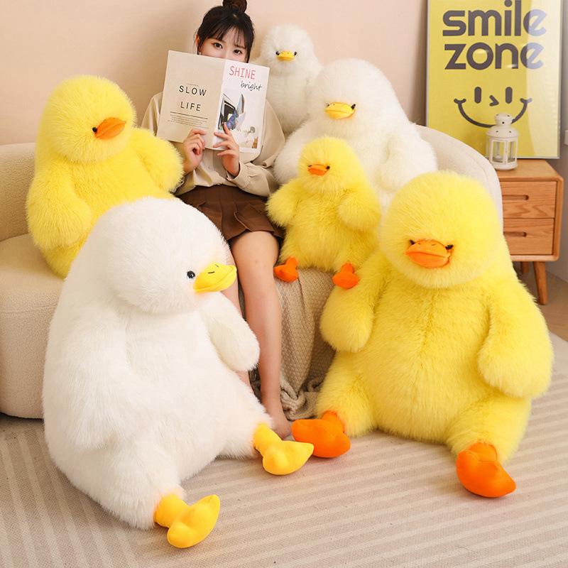 Cute Fried Duck Duck Doll Duck Plush Toy Doll Pillow Rag Doll Birthday Gift for Children and Girls