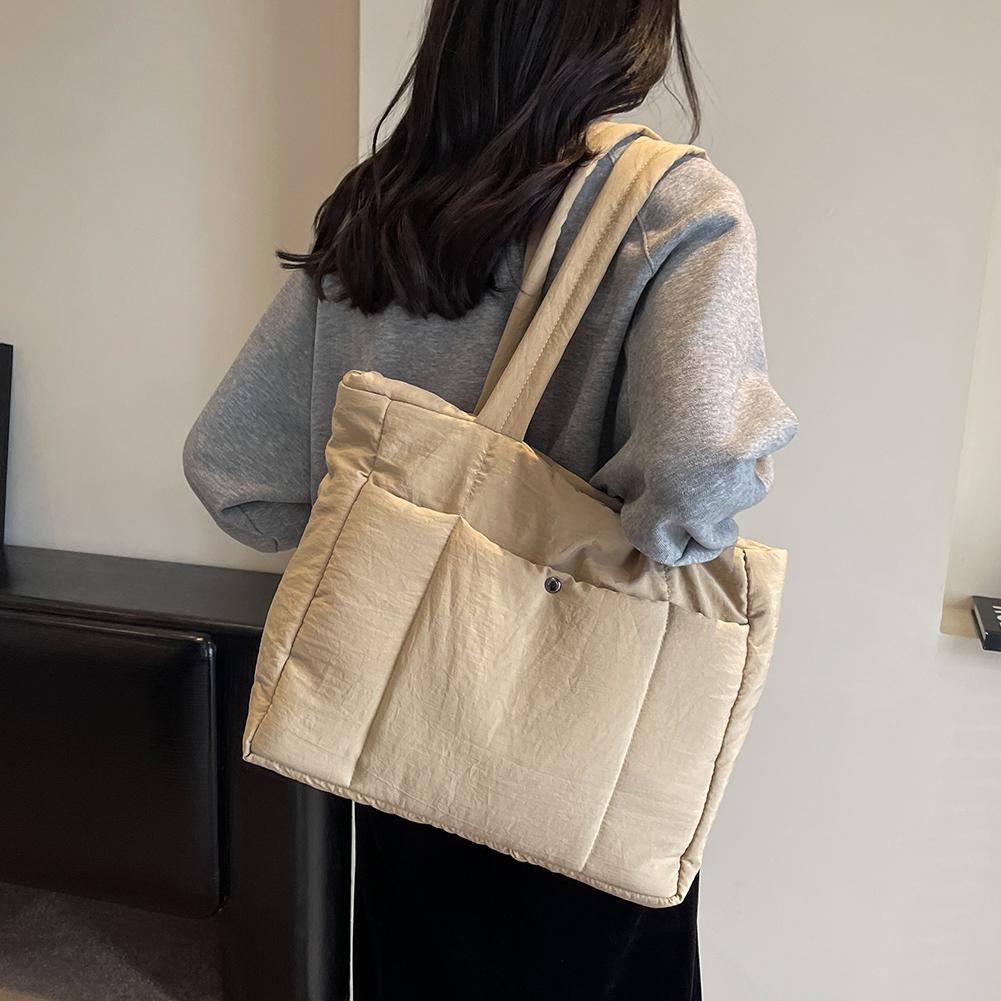 Сумки женские зимние сумки на плечо с хлопковой подкладкой однотонные большие сумки подмышками женские стеганые сумки для поездок на работу сумка-тоут
