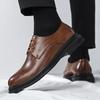 Business Formal High Quality Leather Flats Shoes Men Casual Low Top Solid Wedding Shoe Fashion Oxford Shoes Pointed Office Shoes