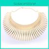 Fashion Solid Color Curved Design Women Metal Necklace Collar For Trendy Outfit