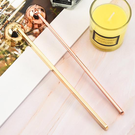 Свечегаситель в форме колокола с длинной ручкой, фитиль для чайной свечи из полированной нержавеющей стали