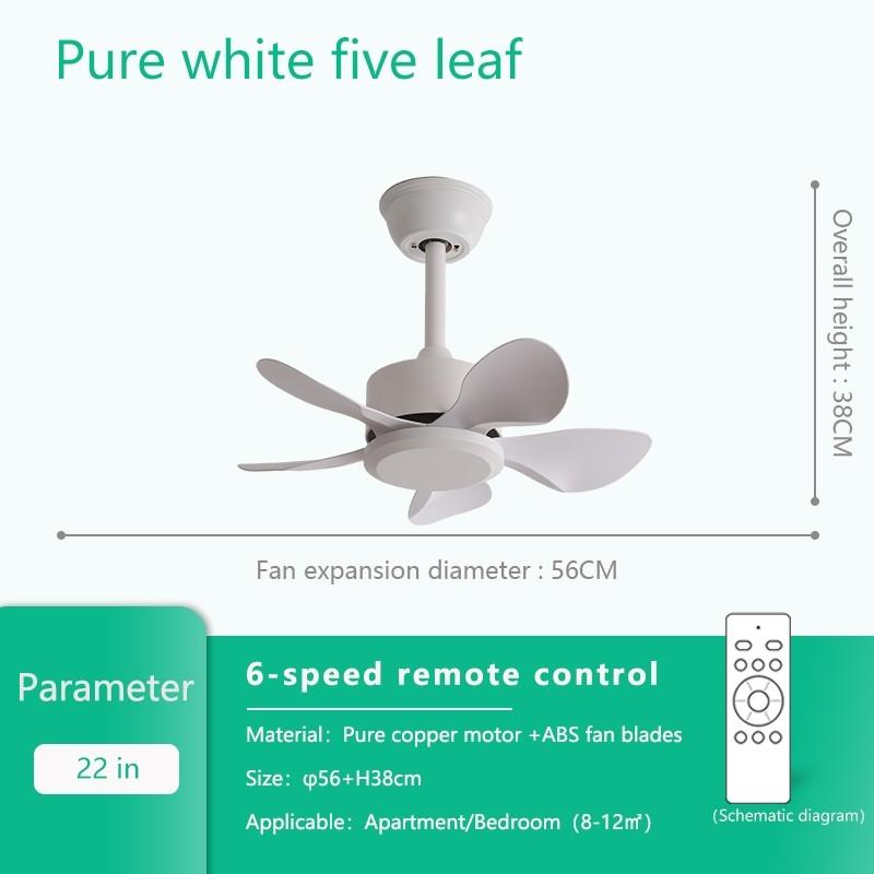 22" Household Electric Ceiling Fan with Hook 3/5 Blades & LED Lighting Fan Silent DC Motor & Energy Saving Fan