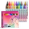12/24 Colors Nail Art Pen Set Quick Dry Graffiti Nail Art Markers Fine Tip Waterproof Polish Pens Drawing Painting Liner Brush for DIY Nail Art Tool