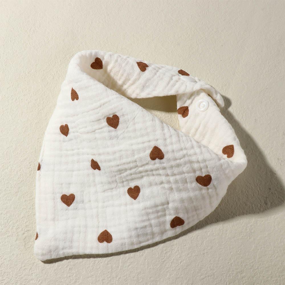 Cotton Baby Muslin Bibs Snap Button Burp Cloths Baby Drool Bibs Saliva Towel Newbron