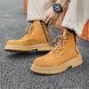 Осенние кожаные ботинки Мартин мужские высокие ретро рабочие ботинки британские на шнуровке модные универсальные дезерты 81589-J