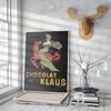 Винтажный итальянский рекламный художественный постер, Шоколадный Клаус Женщина Лошадь Картина на холсте, Мультяшный цветной рисунок Декор для детской комнаты для дома Без рамки
