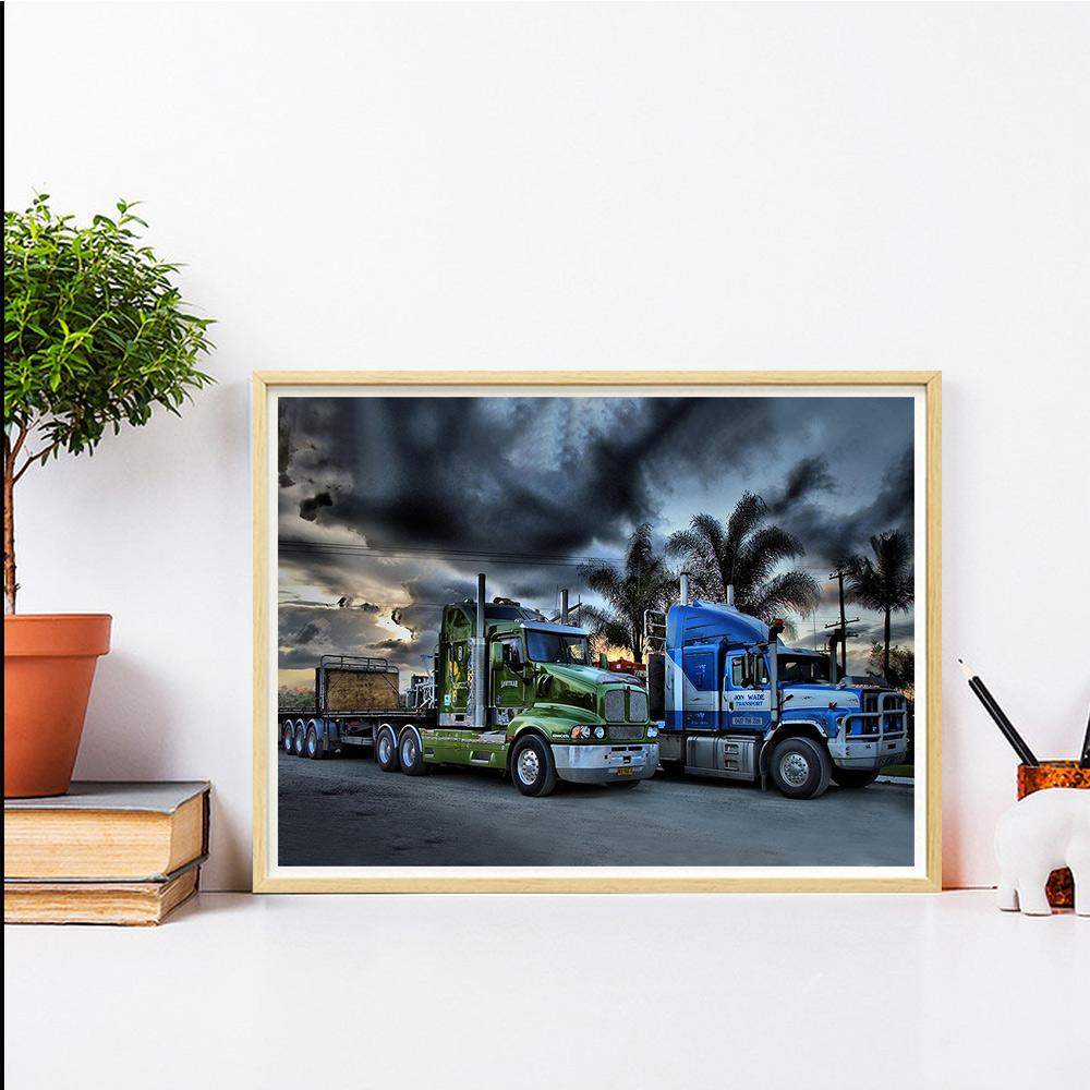 Квадратная алмазная картина «Марсельский грузовик», рисунок, используемый для украшения дома, картина «сделай сам», ручная работа, полный алмаз, полный алмаз