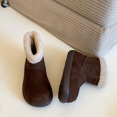 Женские зимние ботинки Northeast, новые утепленные ботинки на платформе с плюшевой подкладкой, теплые короткие ботинки на осень и зиму 2025