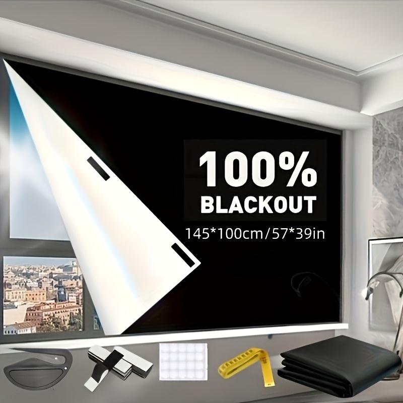 1 Pack 100% Blackout Curtain Fabric, thermal insulated, privacy-protective and fully light-blocking, easy to install and cut