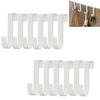 Door Hooks, 12-Pack S-Shaped Hooks, Door Hangers for Kitchen, Entryway, Bathroom, and Storage, Easy Installation (White)