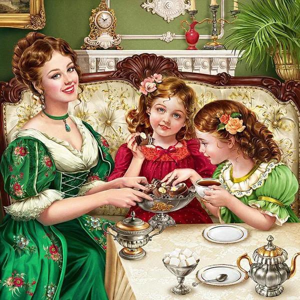 5D алмазная живопись для девочек, алмазная вышивка, круглый пейзаж, сад, картина из стразов, мозаика, портрет, декор для детской комнаты