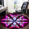 1pc Stained Glass Office Round Rug, Non-slip, Soft and Durable Office Rug for Interior Decoration, Perfect for Office,Decoration yy260204036