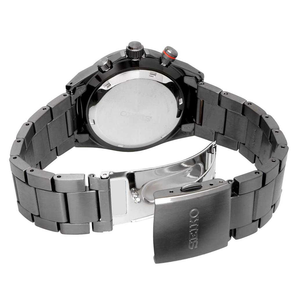 Seiko Часы-хронограф кварцевые SSB399P1 черный циферблат серый металлик [Seiko] мужские [Товар]