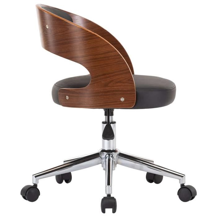 Maison Exclusive - Chaise pivotante à manger Noir Bois courbé et similicuir
