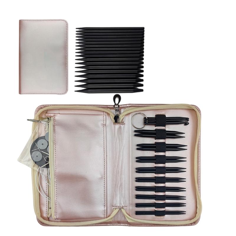 Набор из 9 пар сменных круговых спиц 3,0 мм-6,0 мм для вязания свитера, носка, алюминиевые спицы