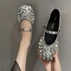 Модные высококачественные летние женские балетки на плоской подошве со стразами, женские мокасины на платформе, сетчатые блестящие женские повседневные туфли с кристаллами