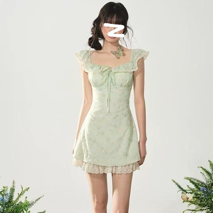 Женский летний милый топ с пышными рукавами и открытыми плечами и юбка, повседневное пляжное платье