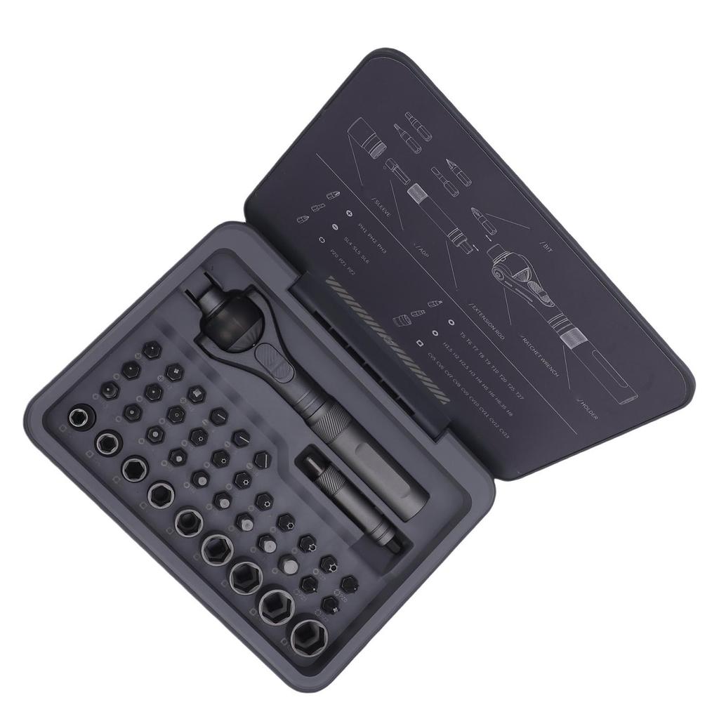 Набор отверток с трещоткой 40 в 1 Дизайн 45 Зубьев Точный 180 градусов Универсальный Магнитный Набор отверток