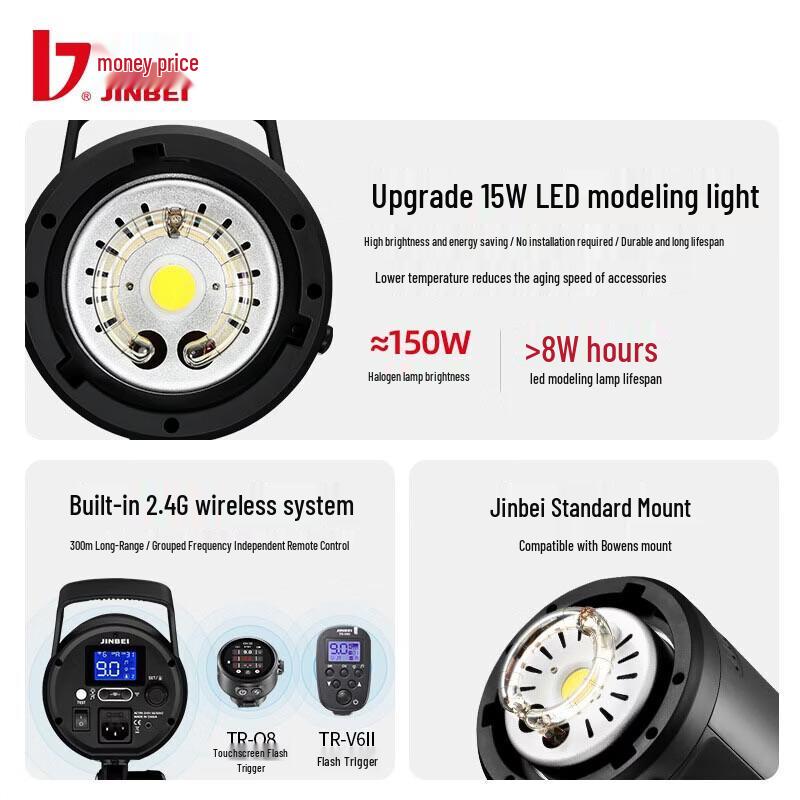 JINBEI SPARK-400D 400W Studio Flash Kit