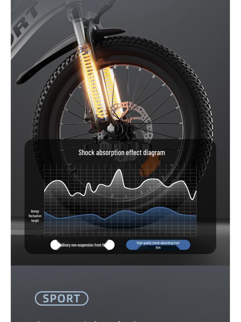 Детский горный велосипед: Двухскоростной, дисковый тормоз с двойным диском с амортизацией