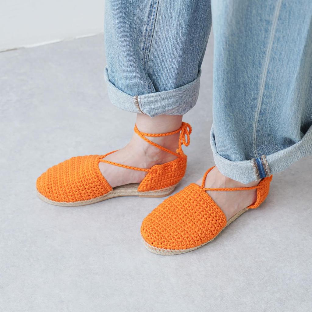 Набор для вязания из необработанной шерсти Сандалии с ремешками #15-9