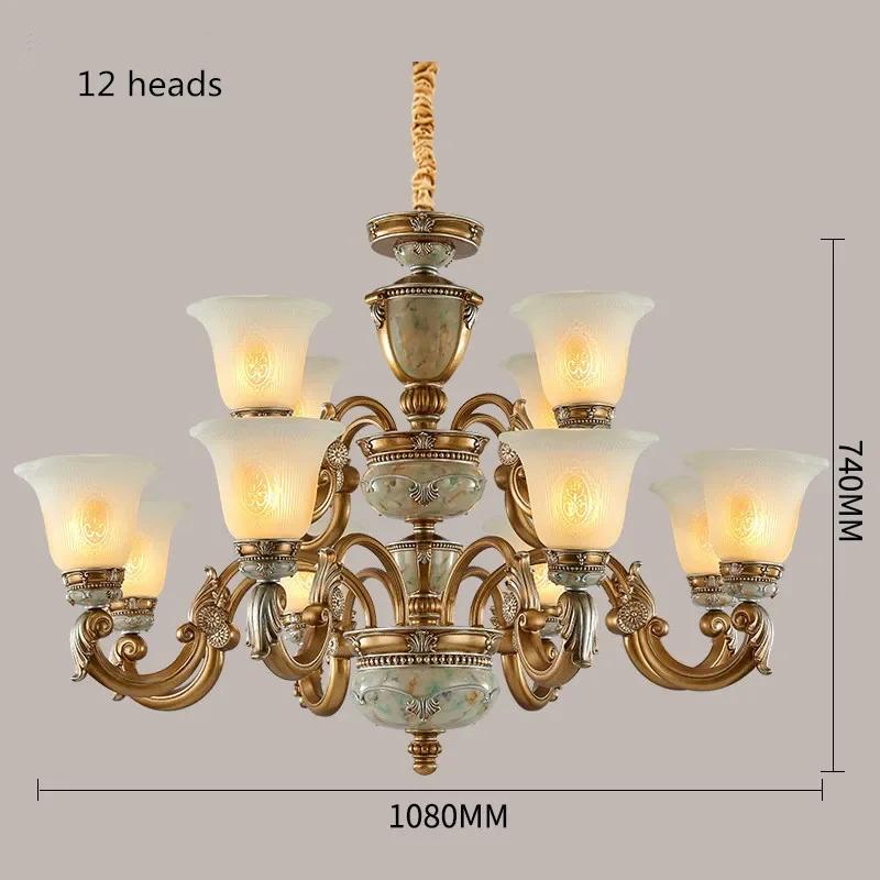 Европейский стиль ретро люстры лампы роскошная вилла гостиная ресторан главная спальня отель торговый центр клубный дом свет