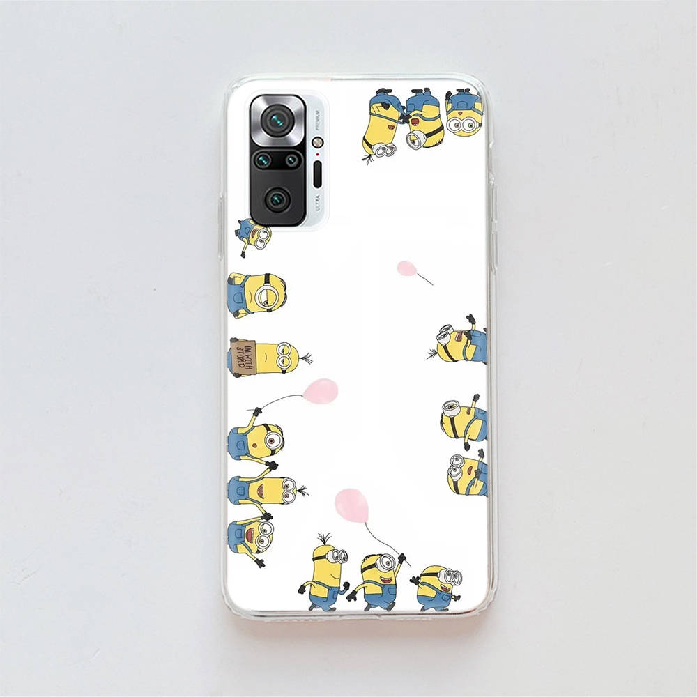 Прозрачный чехол для Samsung A04 A14 A23 A34 A54 M23 M33 M52 M53 Realme Narzo 50 50I 50a Prime C35 C55 C30S 10 9 Pro M-77 Миньоны мультфильм